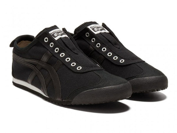 ONITSUKA TIGER MEXICO 66 SLIP ON ALL BLACK 1ST LETHER QULAITY