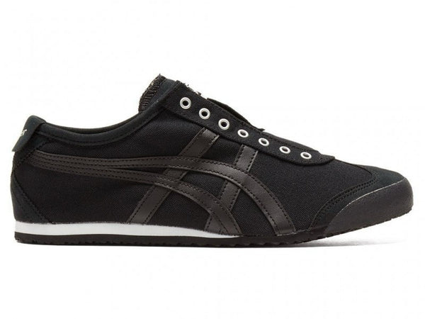 ONITSUKA TIGER MEXICO 66 SLIP ON ALL BLACK 1ST LETHER QULAITY