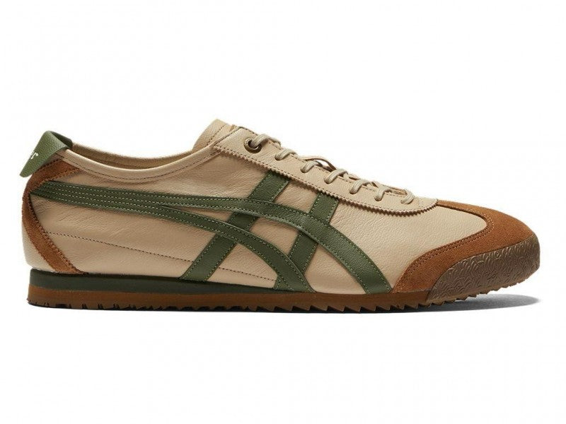 ONITSUKA TIGER MEXICO 66 BEIGE GREEN 1ST LETHER QULAITY