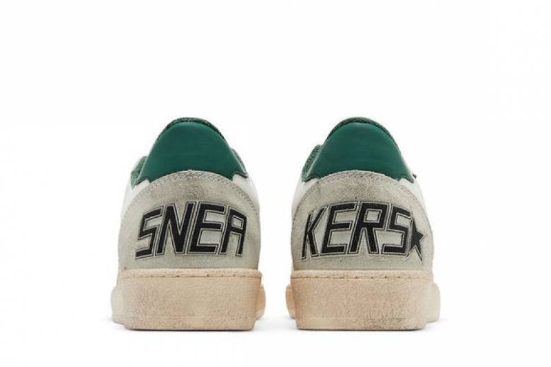 GOLDEN GOOSE BALL STAR WHITE ICE GREEN