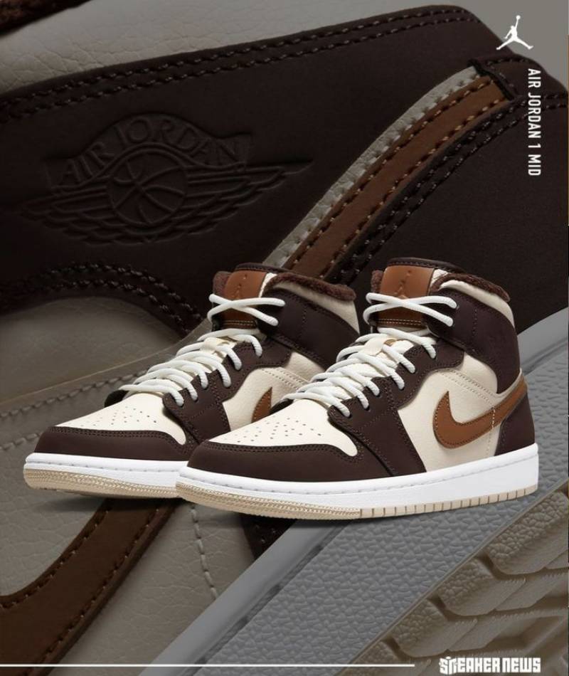 Air Jordan 1 Mid SE Brown Basalt Oatmeal 