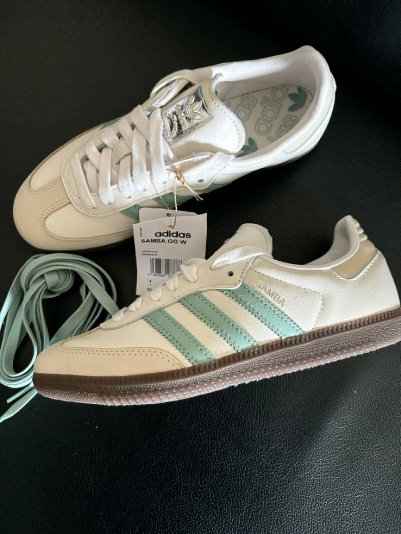 Adid_as Samba OG White Hazy Green