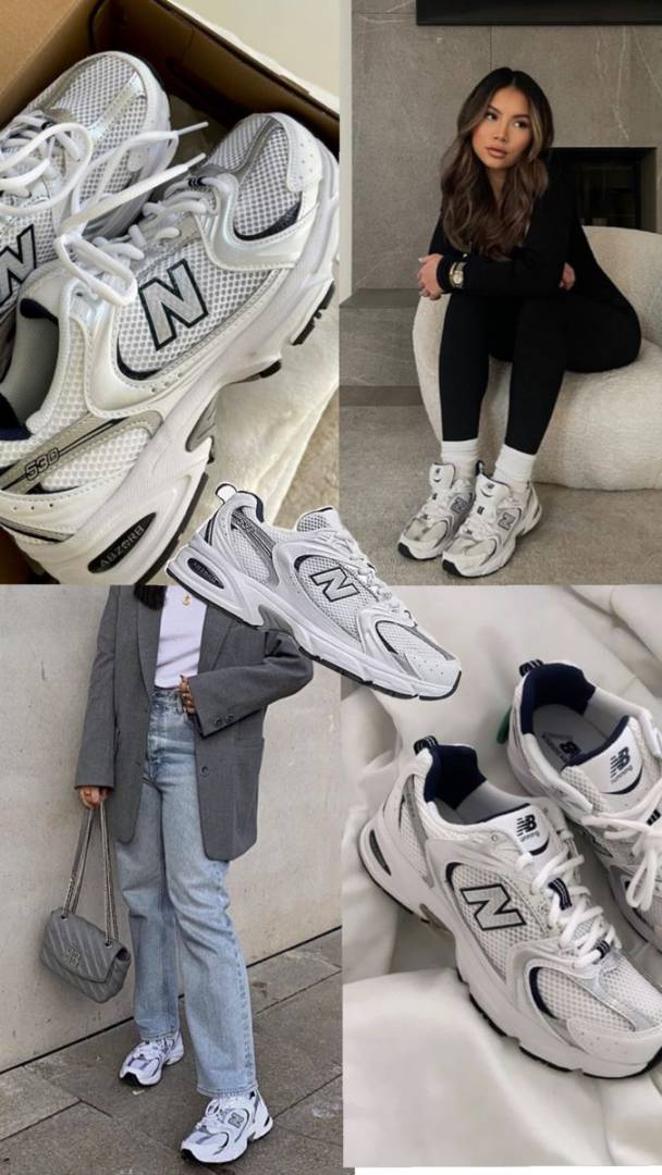 NB 530 White Natural Indigo