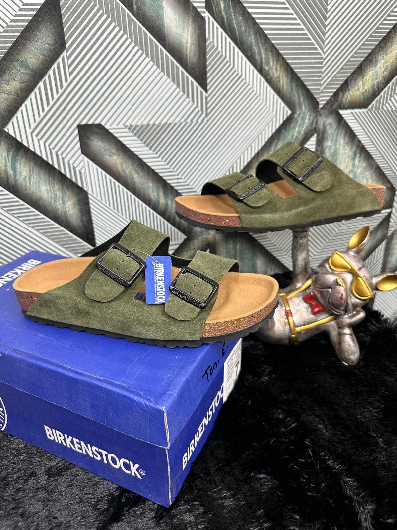 BIRKENSTOCK ARIZONA OLIVE SUEDE