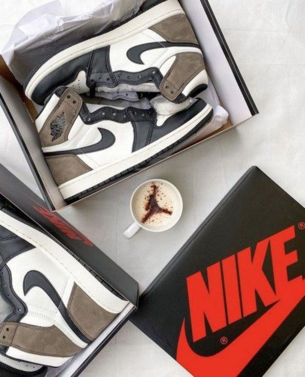 AIR JORDAN RETRO 1 DARK MOCHA HIGH SEMI UA SUEDE QUALITY