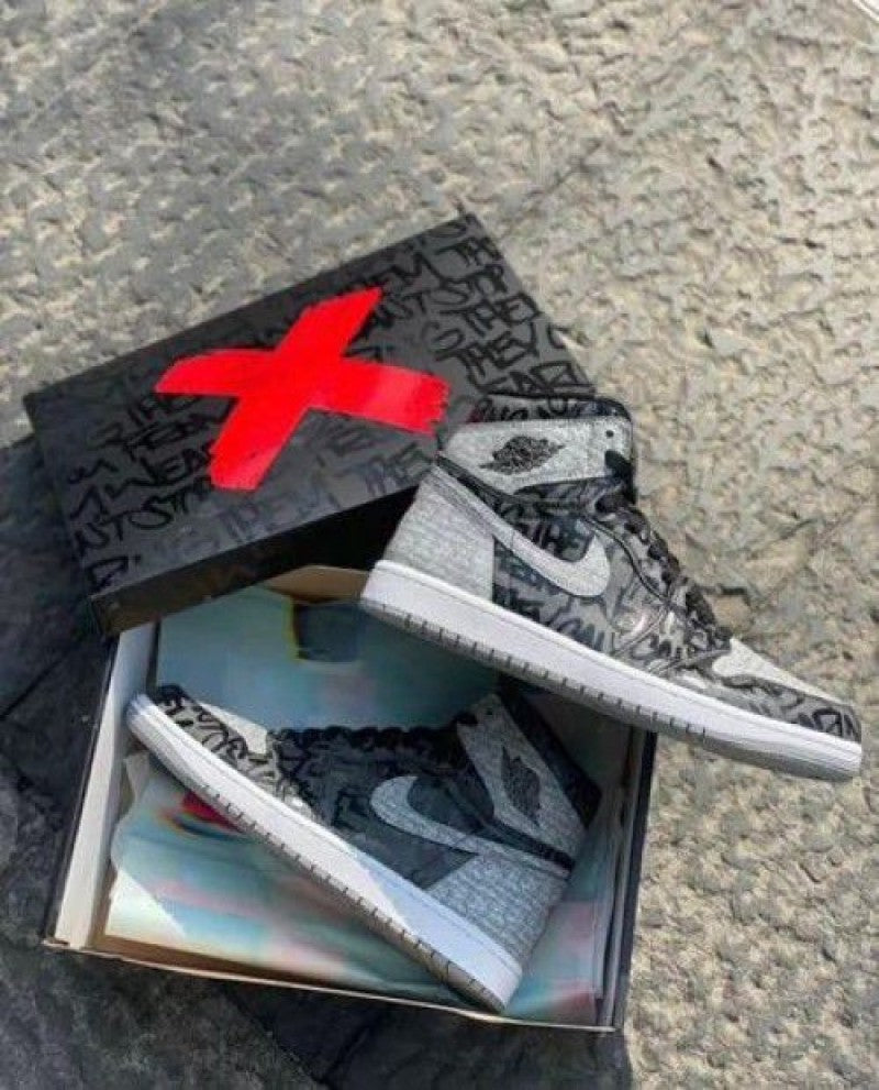 AIR JORDAN RETRO 1 REBELLIONAIRE SEMI UA WITH OG BOX OPEN BOX & EXTRA LACES