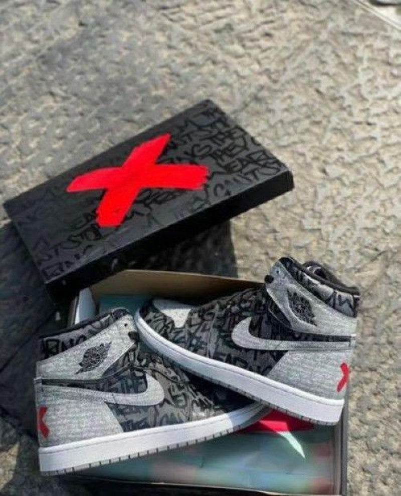 AIR JORDAN RETRO 1 REBELLIONAIRE SEMI UA WITH OG BOX OPEN BOX & EXTRA LACES