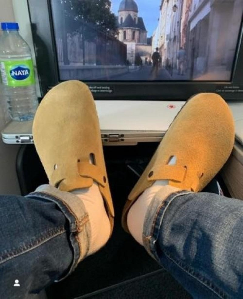 BIRKINSTOCK BOSTON TAN SUEDE
