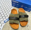 BIRKINSTOCK KYOTO SLIDES OLIVE SUEDE