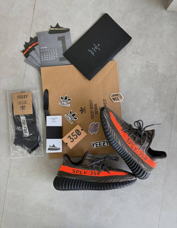 Adida_s Yeezy 350 v2 Carbon Beluga With All Accessories Y07