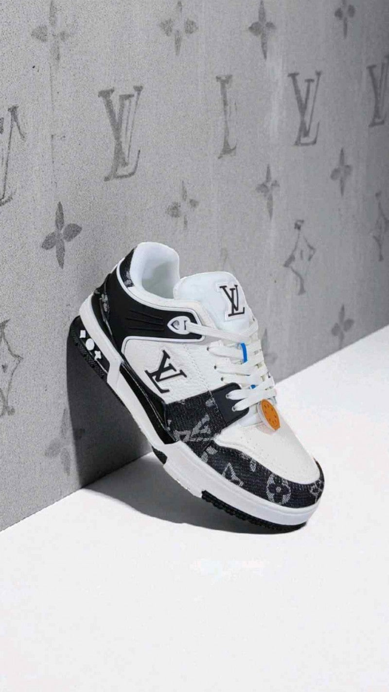 louiss Vuitton Trainer Nigo Denim Black White (375