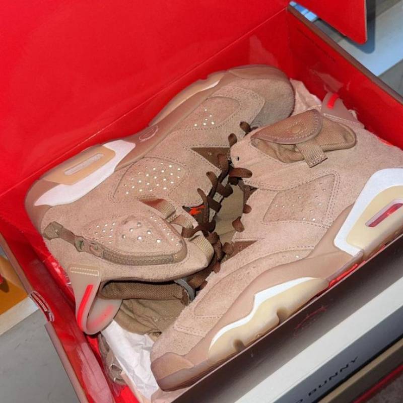 Travis Scott x Air Jordan 6 Retro British Khaki Sample