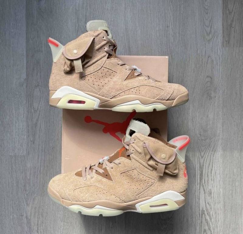 Travis Scott x Air Jordan 6 Retro British Khaki Sample