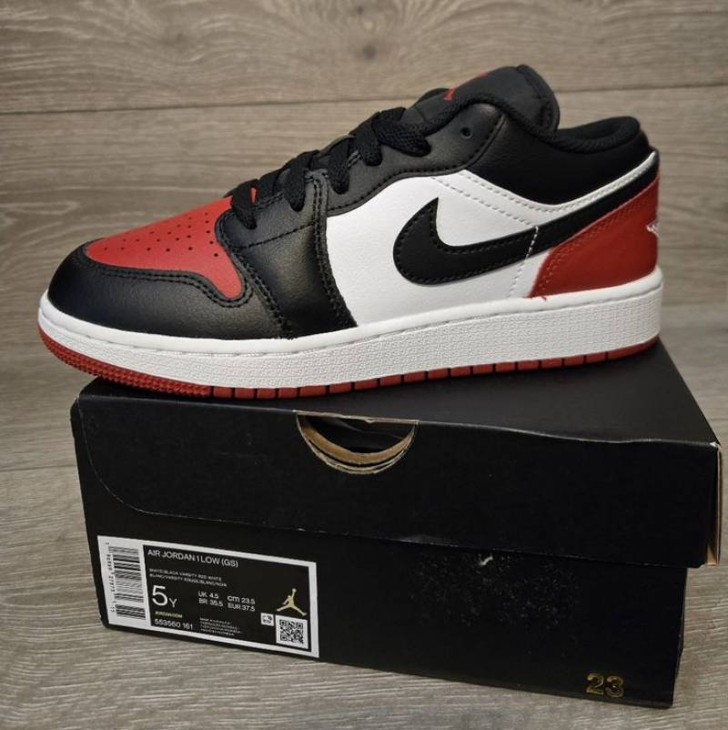 Air Jordan 1 Low Bred Toe 2.0
