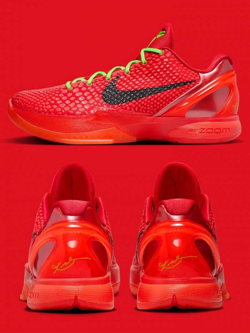 Zoom Red Kobe 6 Protro Reverse Grinch