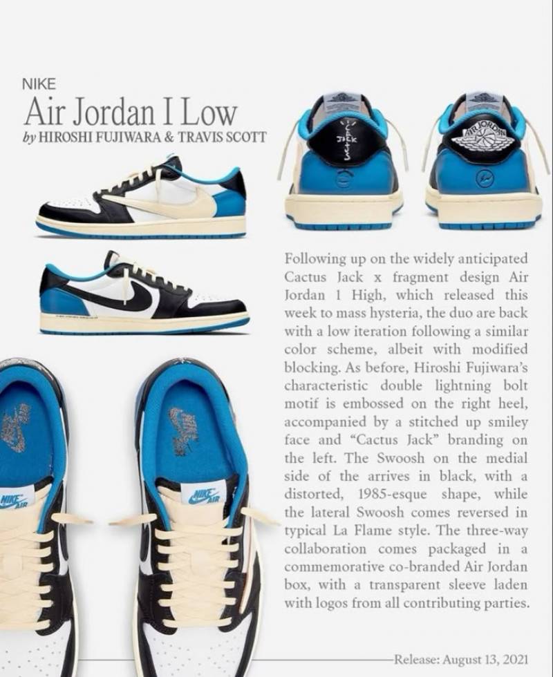 Fragment Design x Travis Scott x Air Jordan 1 Retro Low