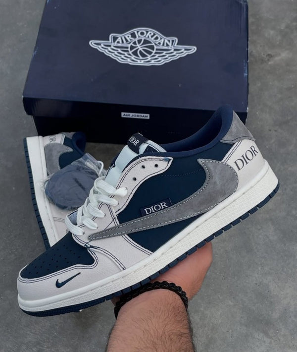 Dioor Air Jordan Retr o 1 X Travis Scott Navy Blue