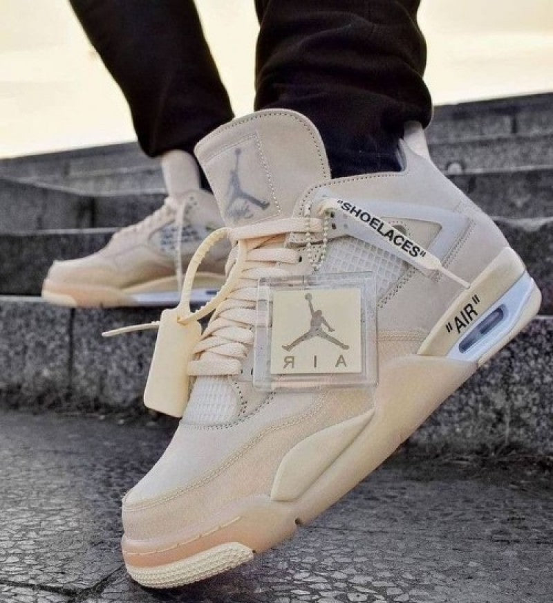AIR JORDAN RETRO 4 SAIL OFF WHITE SEMI UA QUALITY