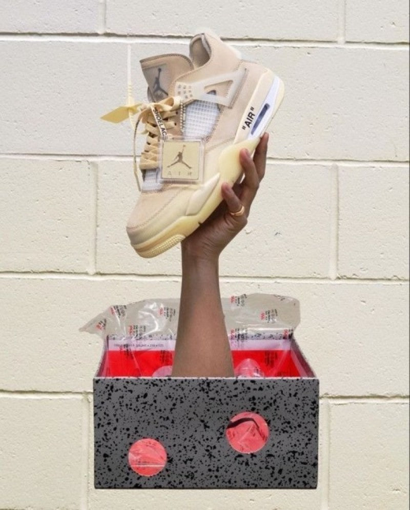AIR JORDAN RETRO 4 SAIL OFF WHITE SEMI UA QUALITY