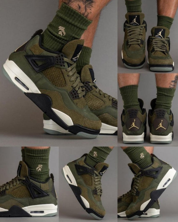AIR JORDAN RETRO 4 OLIVE CRAFT