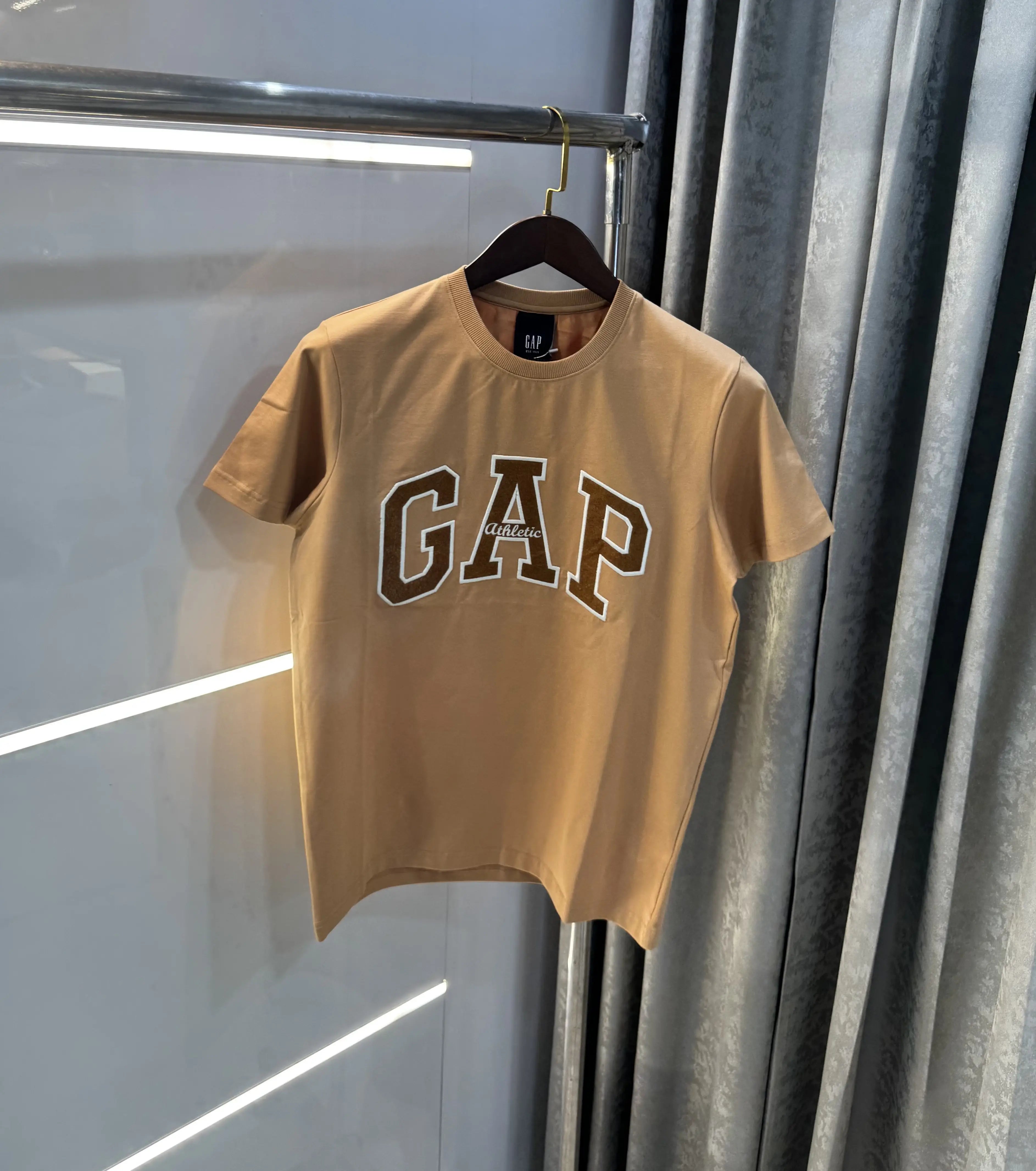 Gap Beige Embroidery Logo Premium T-Shirt Secondary image