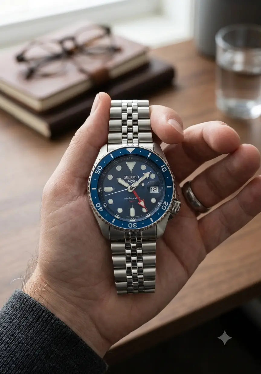 Seiko 5 GMT  Back Open 077