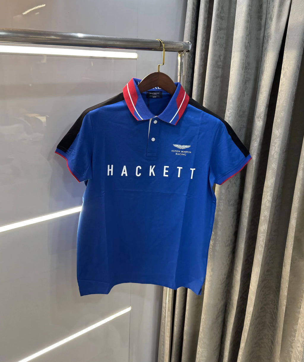 Hacket Blue Logo Work Premium polo T-Shirt