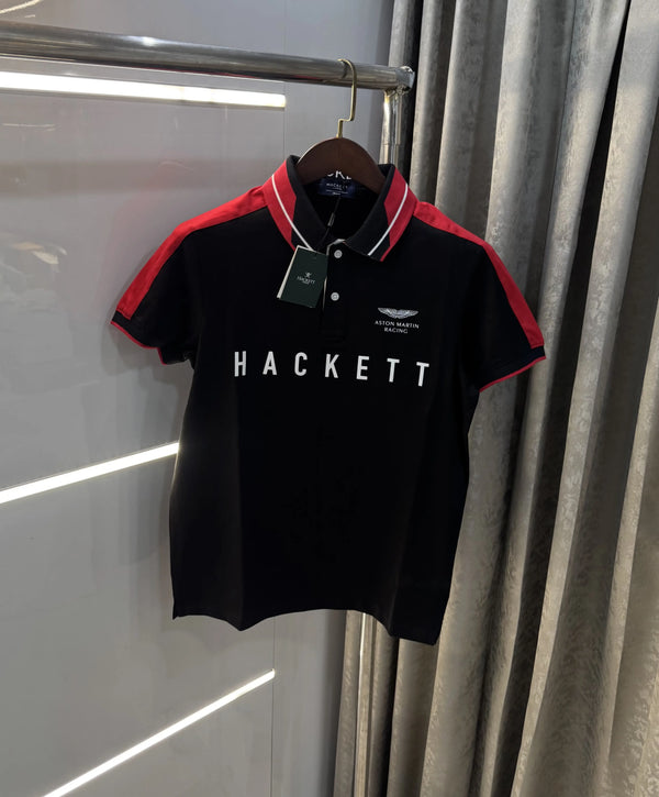 Hacket Black Logo Work Premium polo T-Shirt
