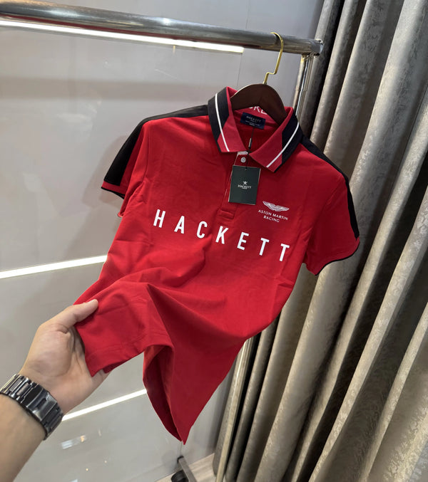 Hacket Red Logo Work Premium polo T-Shirt