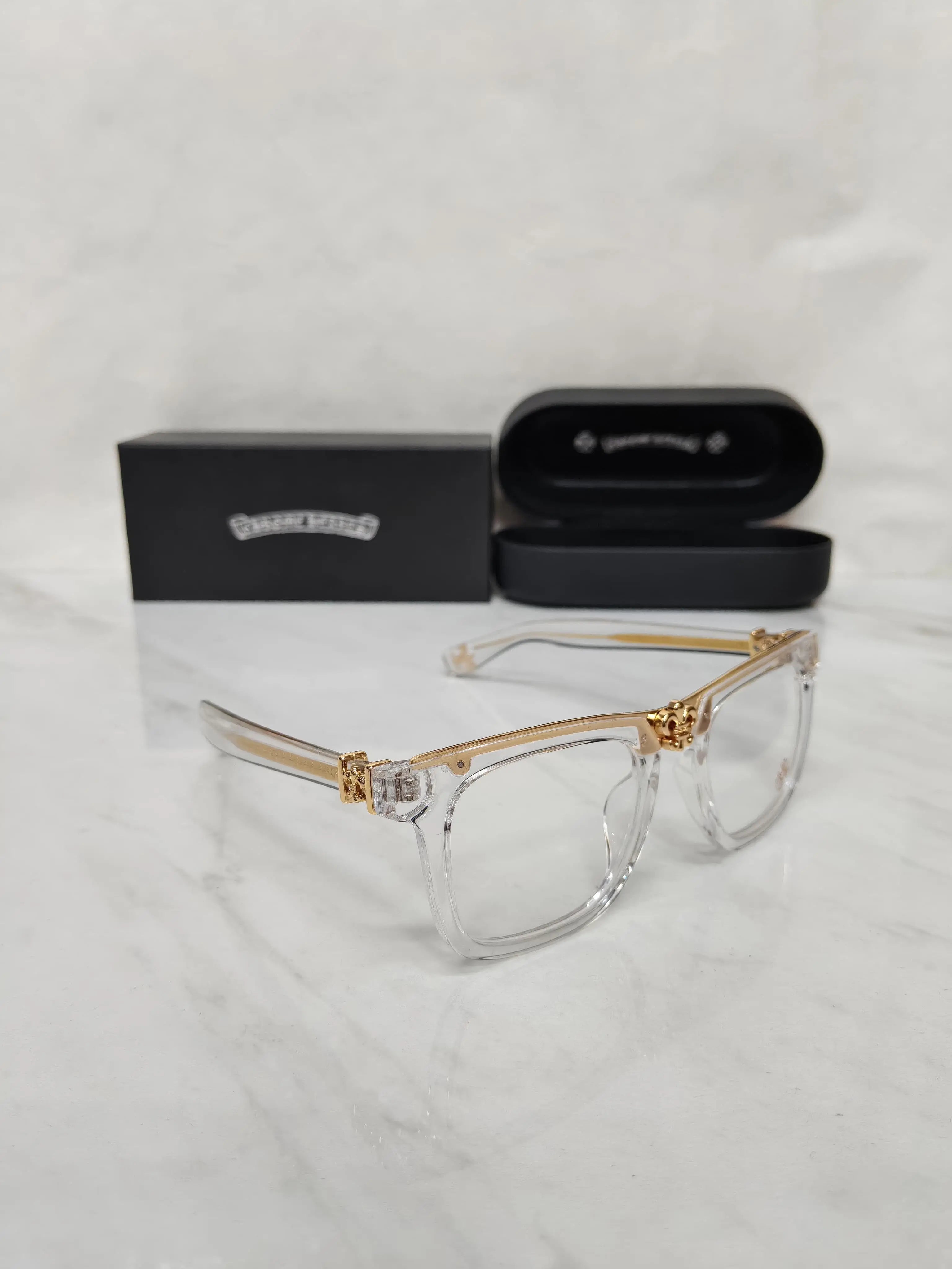 CHORME HEART 11068  WHITE GOLD METAL FRAME AAA+ QUALITY Secondary image