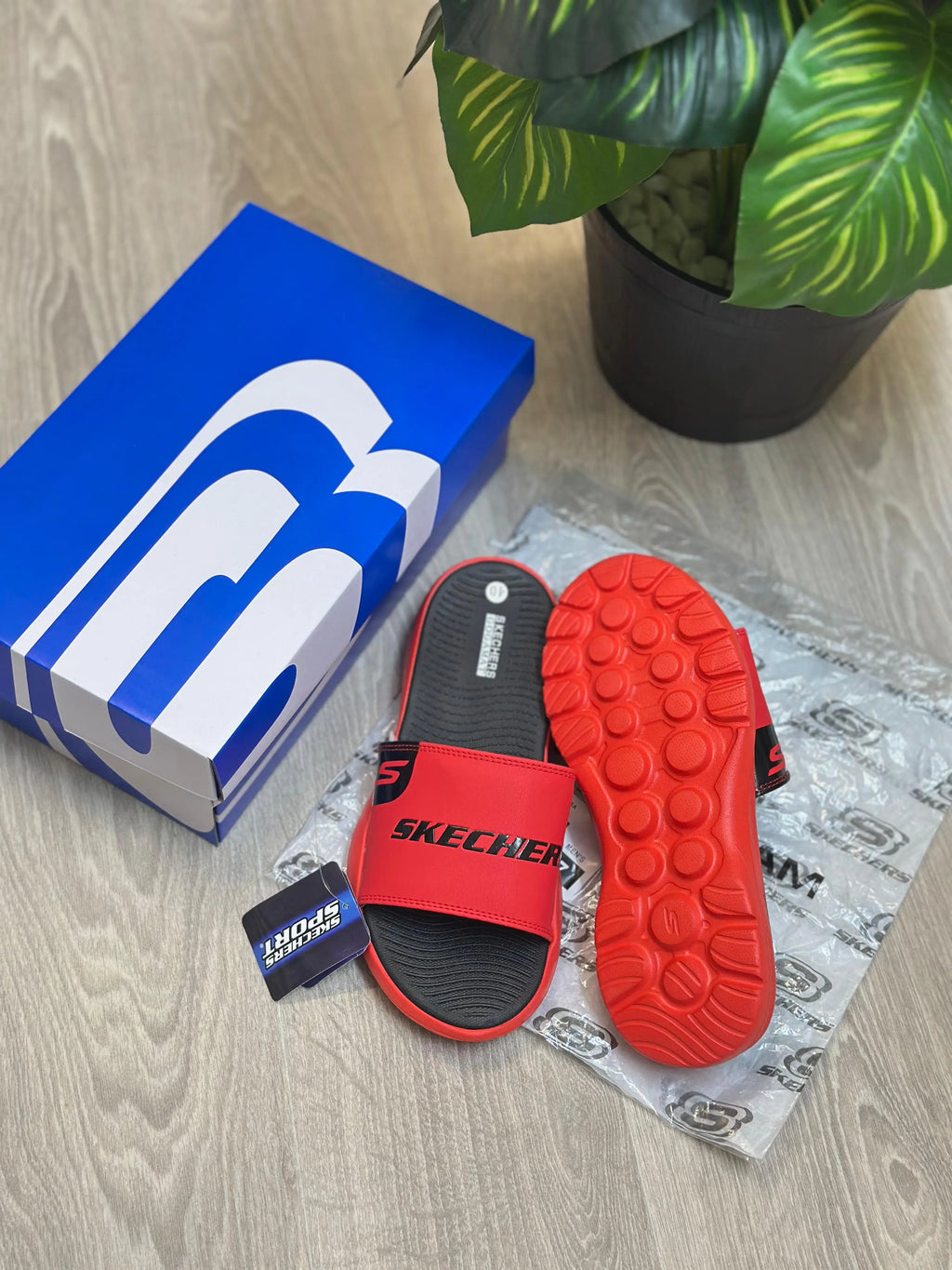 skechers Gowalk Gogamat Premium Slide Red