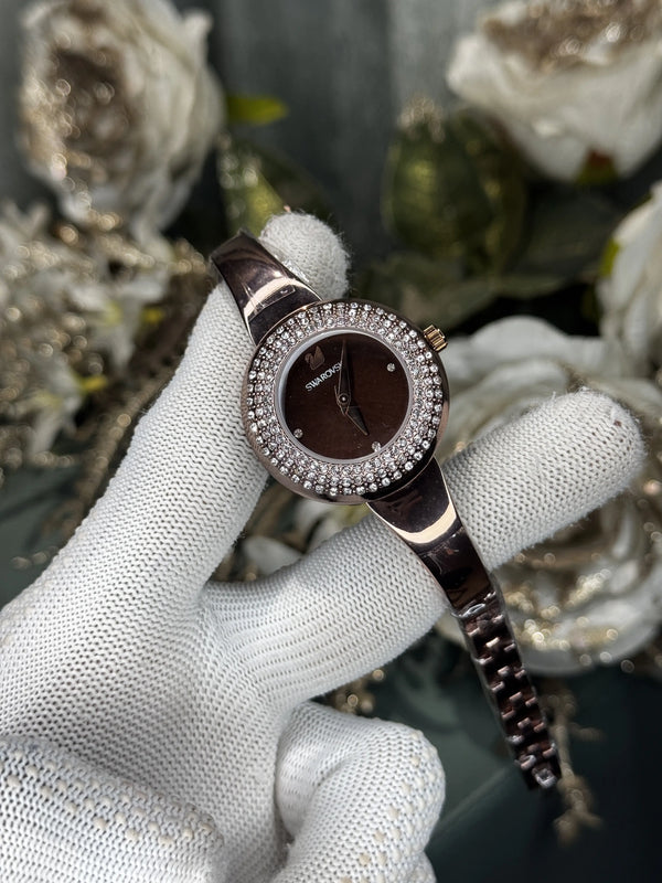Swarovsk i Copper Brown Premium Ladies Watch