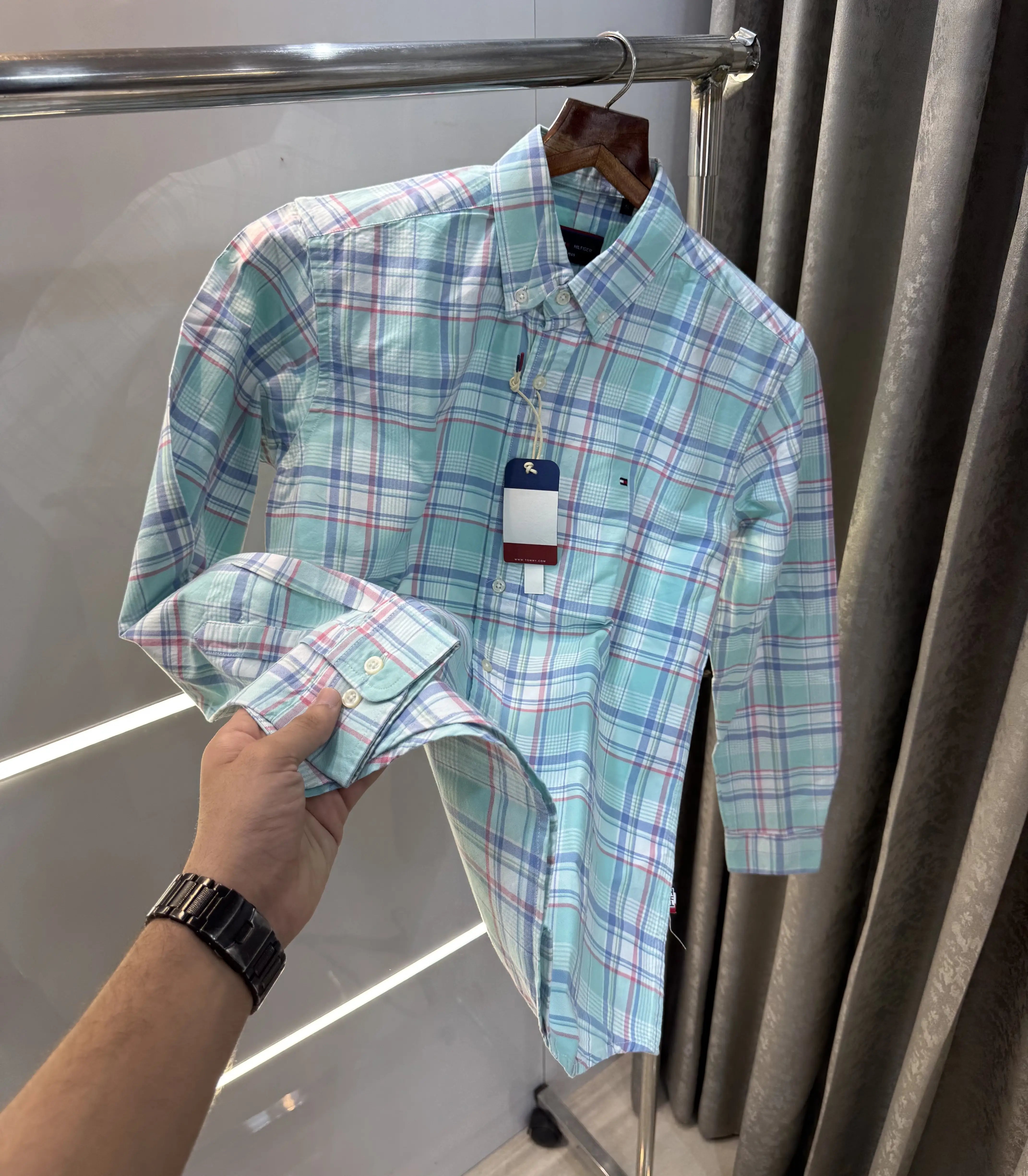 Tommy Hilfiger Green Oxford Premium Shirt Secondary image