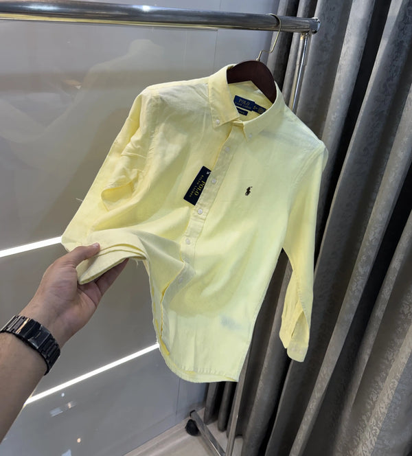 Ralph Lauren Yellow Premium Linen Shirt