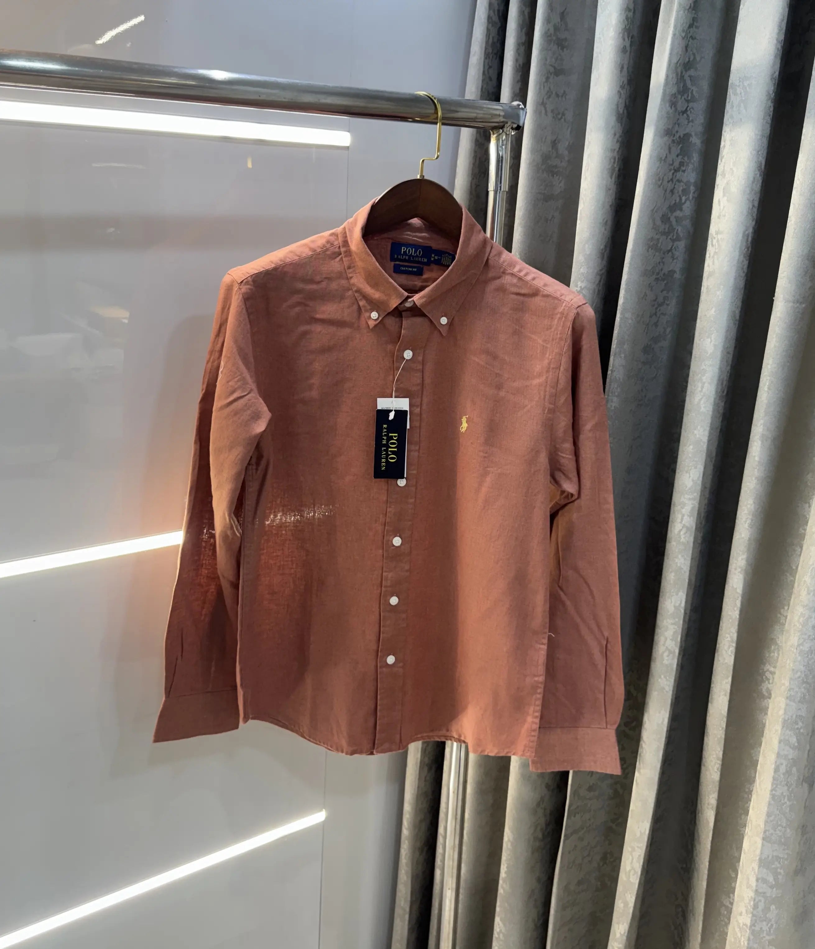 Ralph Lauren Rust Premium Linen Shirt Secondary image