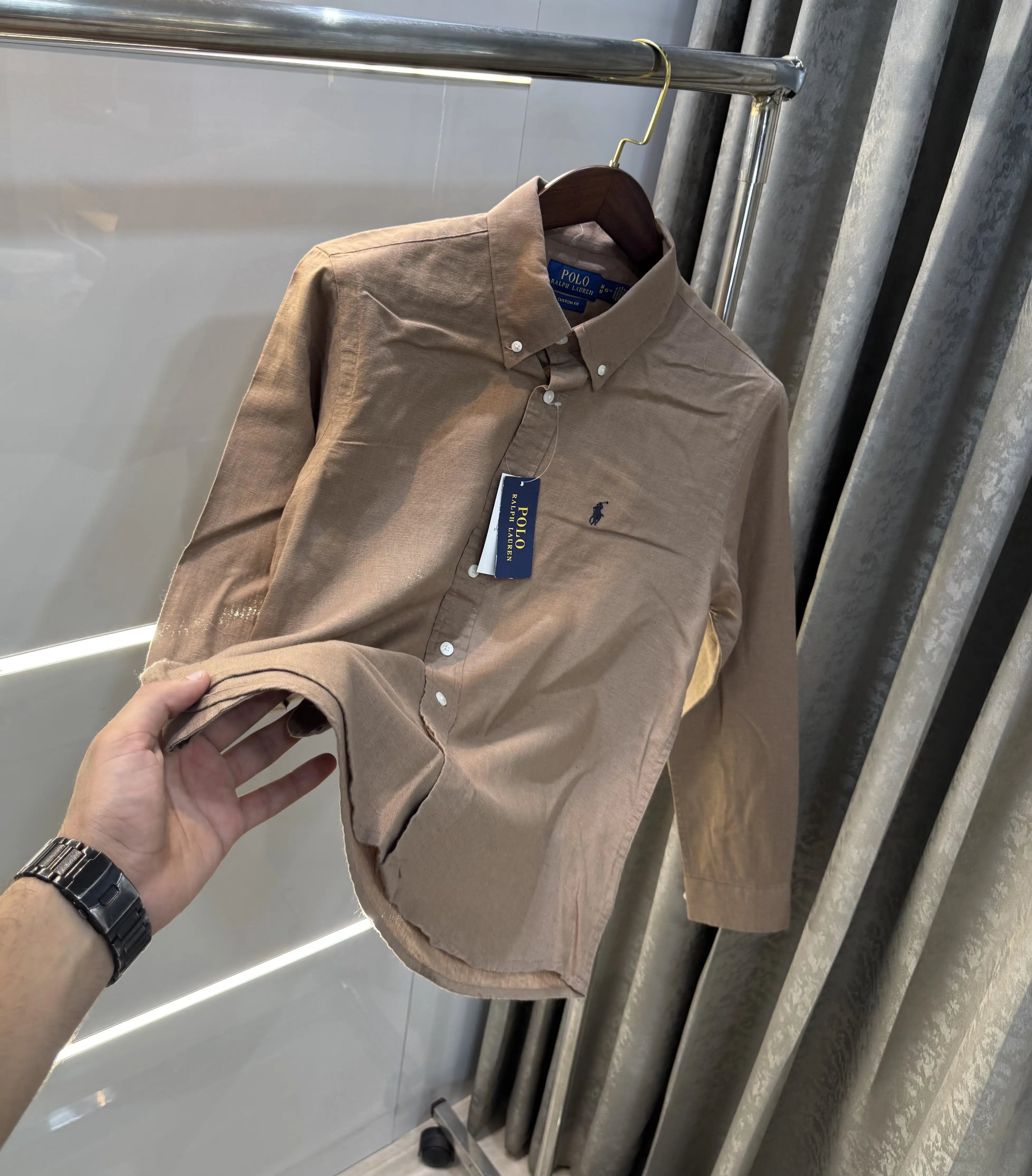 Ralph Lauren Brown Premium Linen Shirt Secondary image