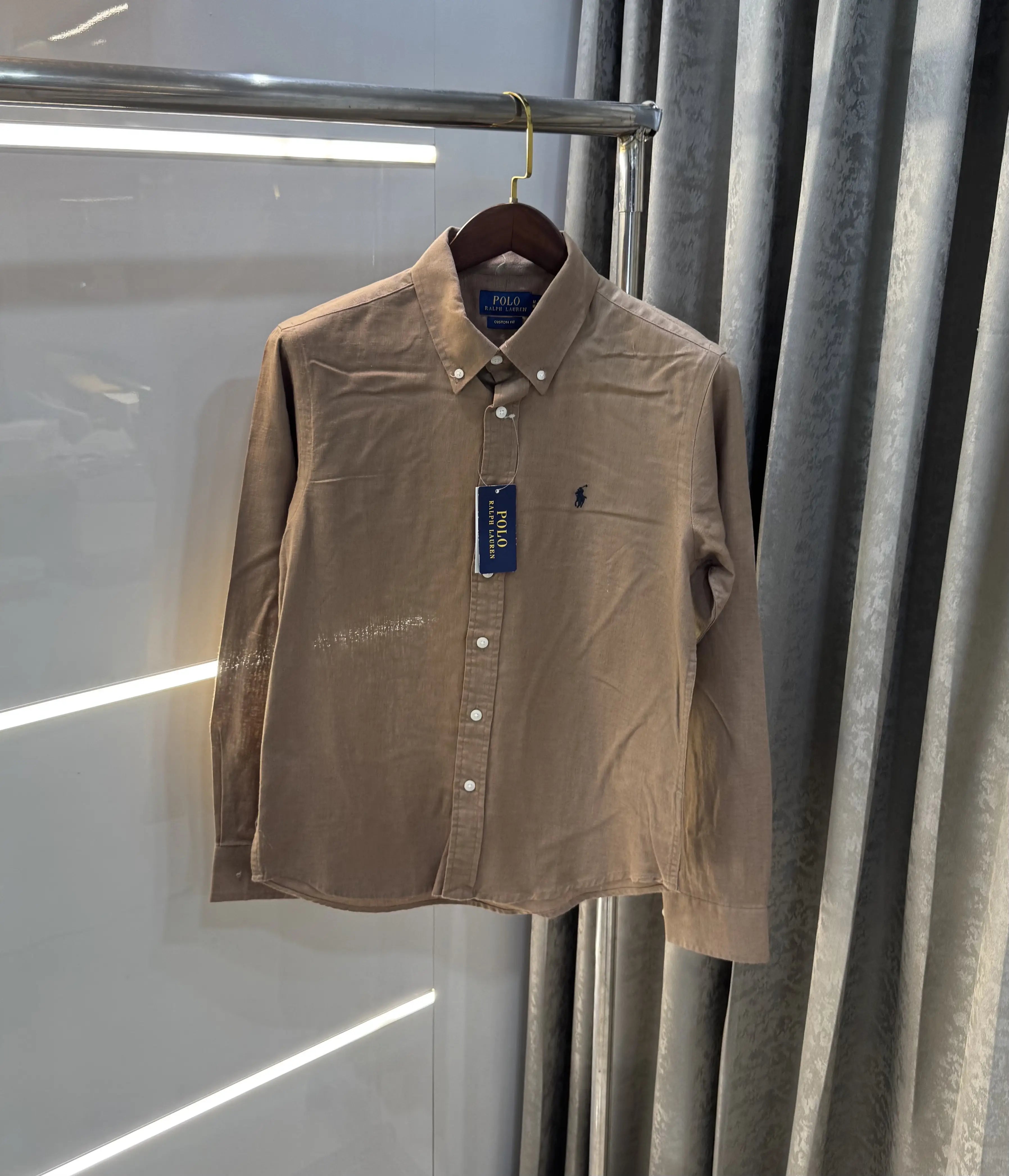 Ralph Lauren Brown Premium Linen Shirt Main image