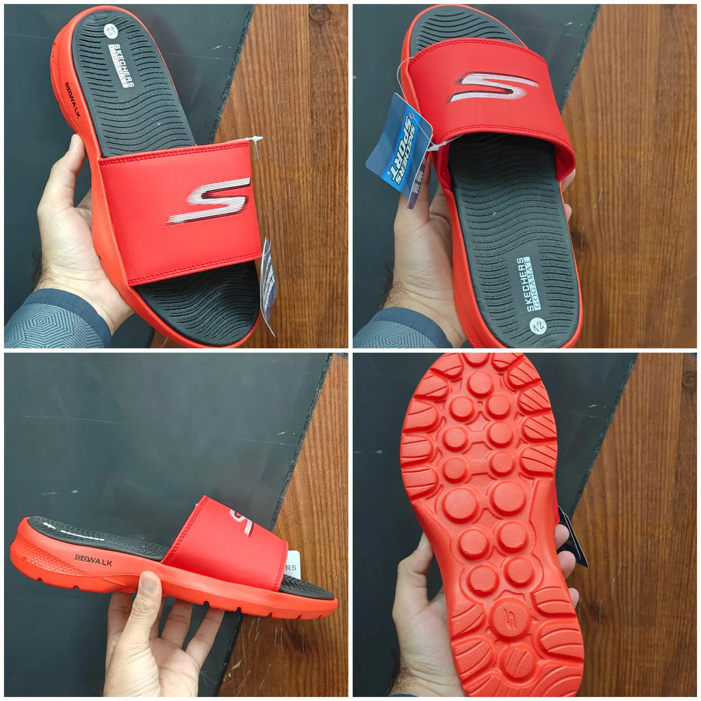 Skechers GoWalk Gogamat Logo Premium Slide Red