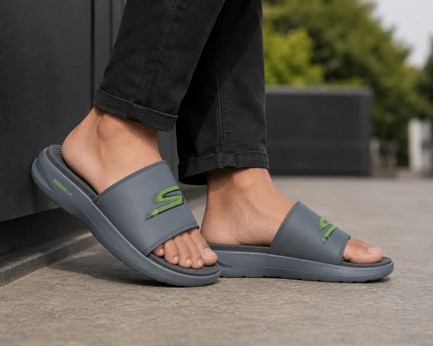 Skechers GoWalk Gogamat Logo Premium Slide Grey Main image