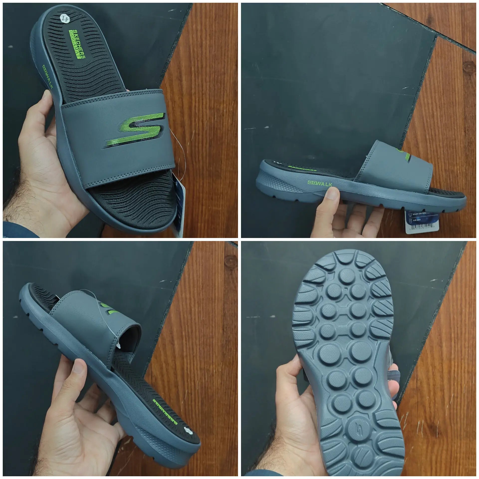 Skechers GoWalk Gogamat Logo Premium Slide Grey Secondary image