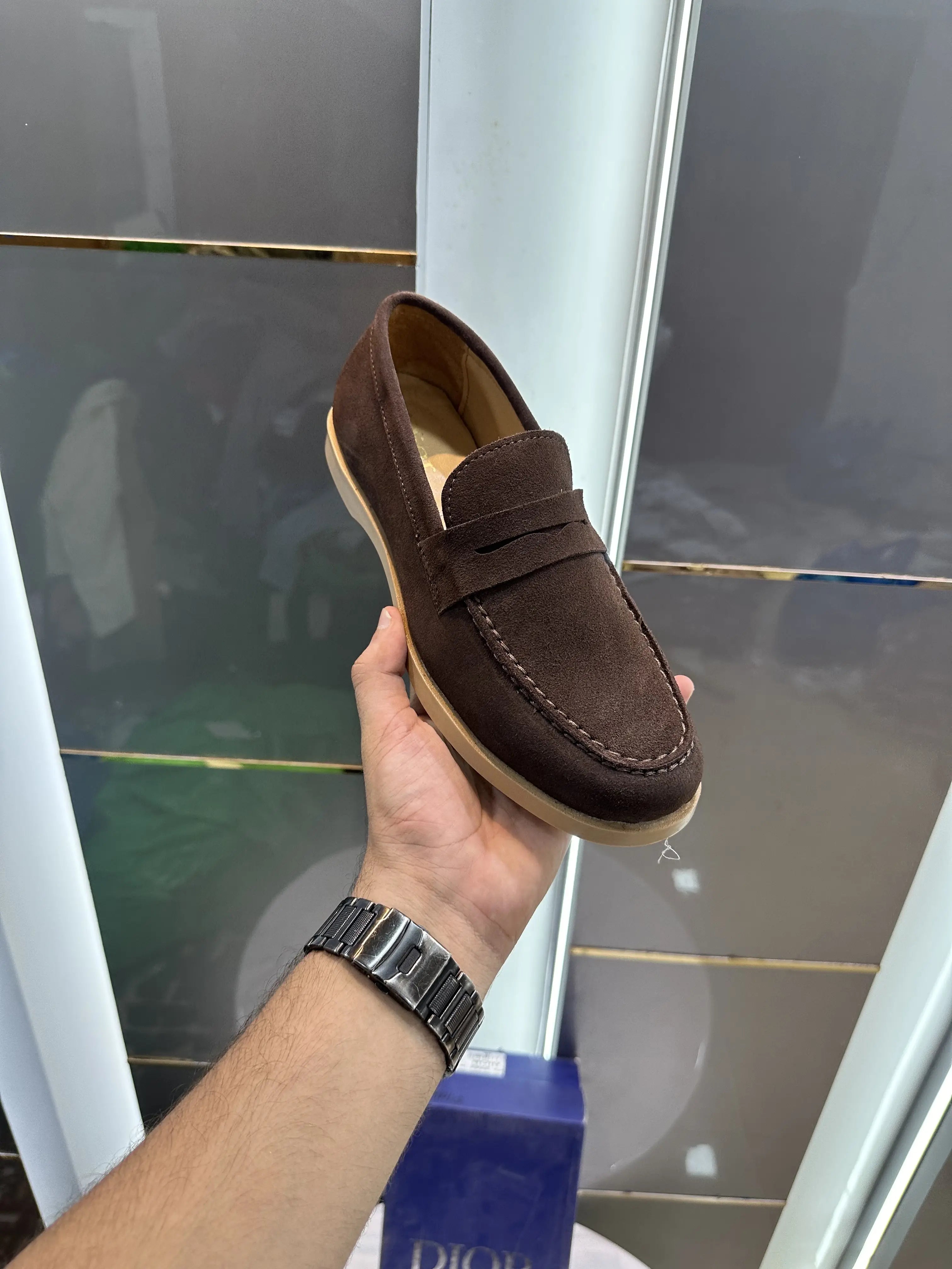 Dior_Brown Premium Suede Leather Formal Secondary image