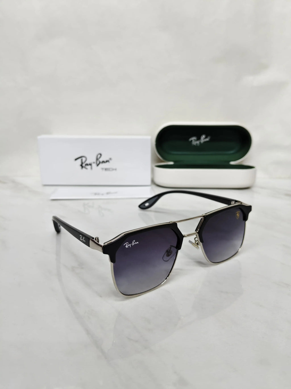 RAY BAN 04 BLACK SILVER GREY
