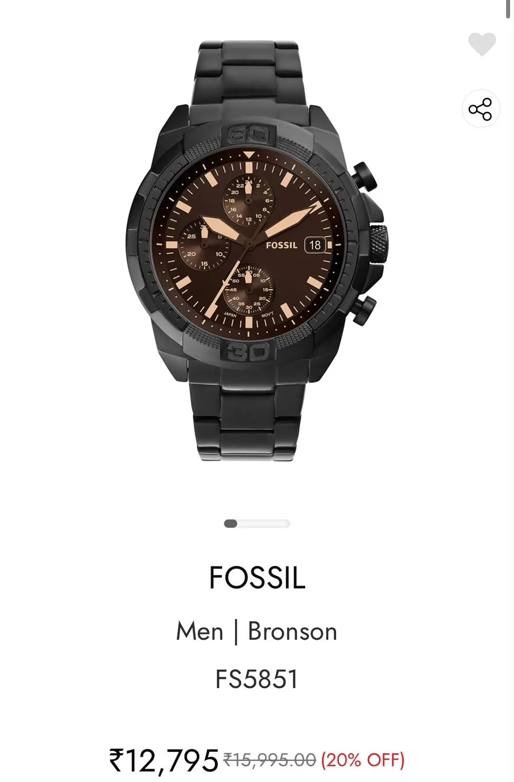 Fossil Bronson chronograph Secondary image