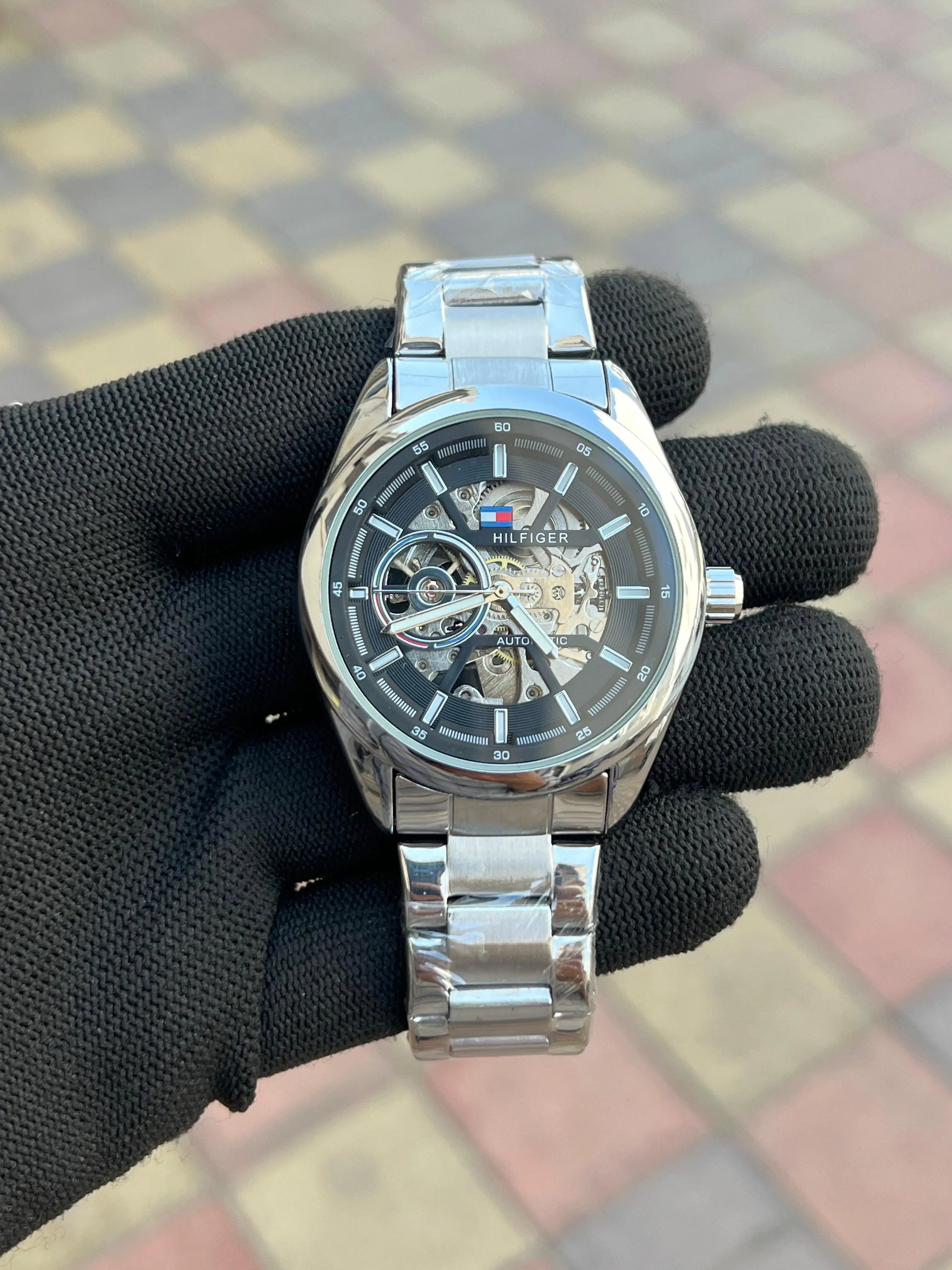 Tommy Hilfiger Automatic Silver Black