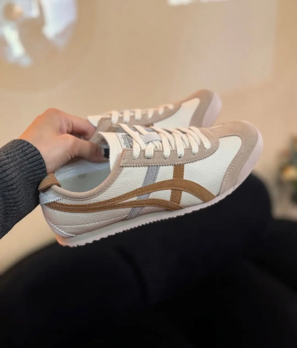 Onitsuka Tiger Mexico 66 Cream Khaki Carbon  7A Premium Sneakers India D-2055