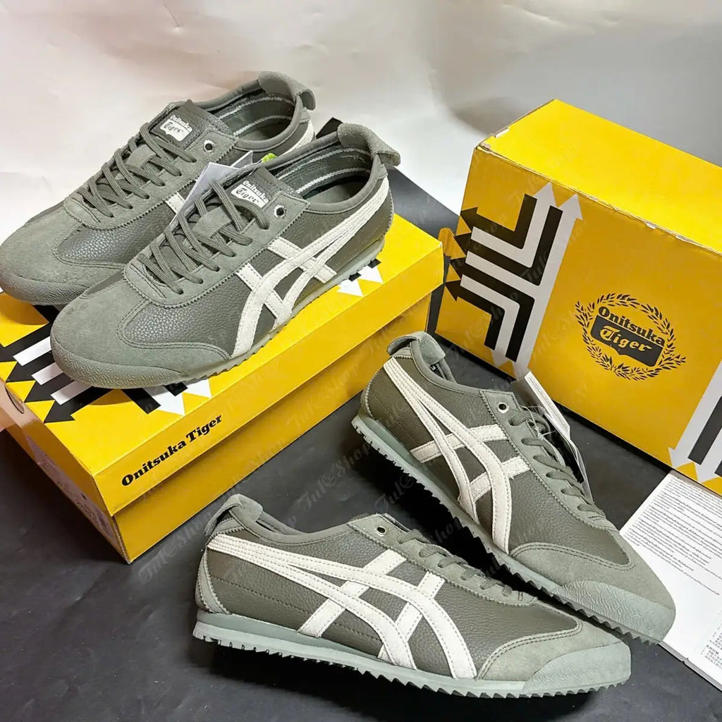 Onitsuka Tiger Mexico 66 SD VIN Mantle Green Ivory 7A Premium Sneakers D-2034