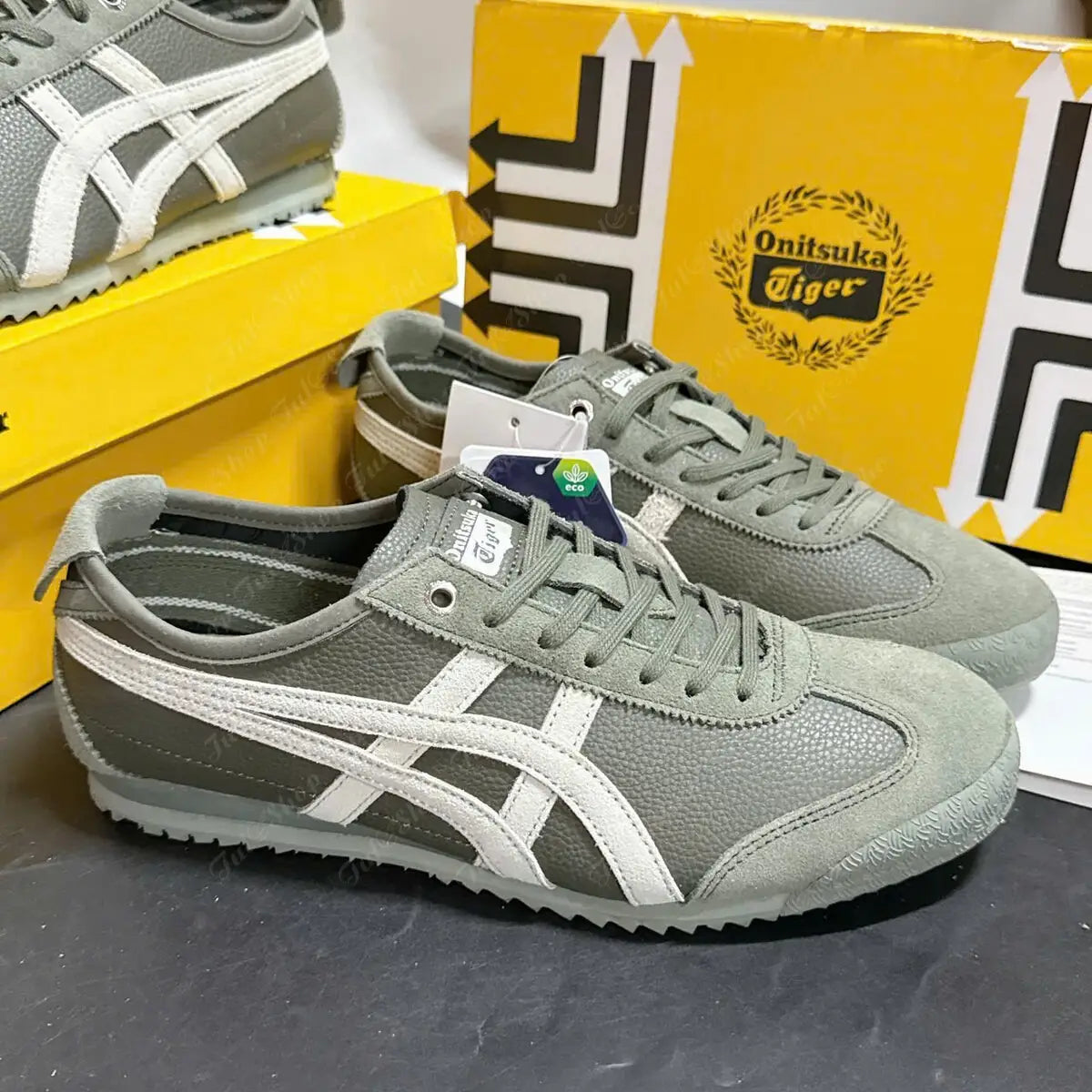 Onitsuka Tiger Mexico 66 SD VIN Mantle Green Ivory 7A Premium Sneakers D-2034