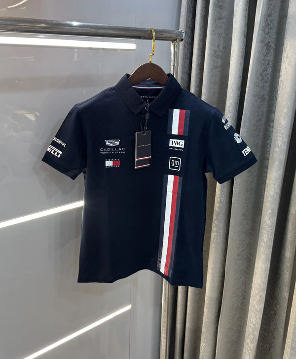 Tomm y Hilfiger Navy Blue Premium Polo T-shirt
