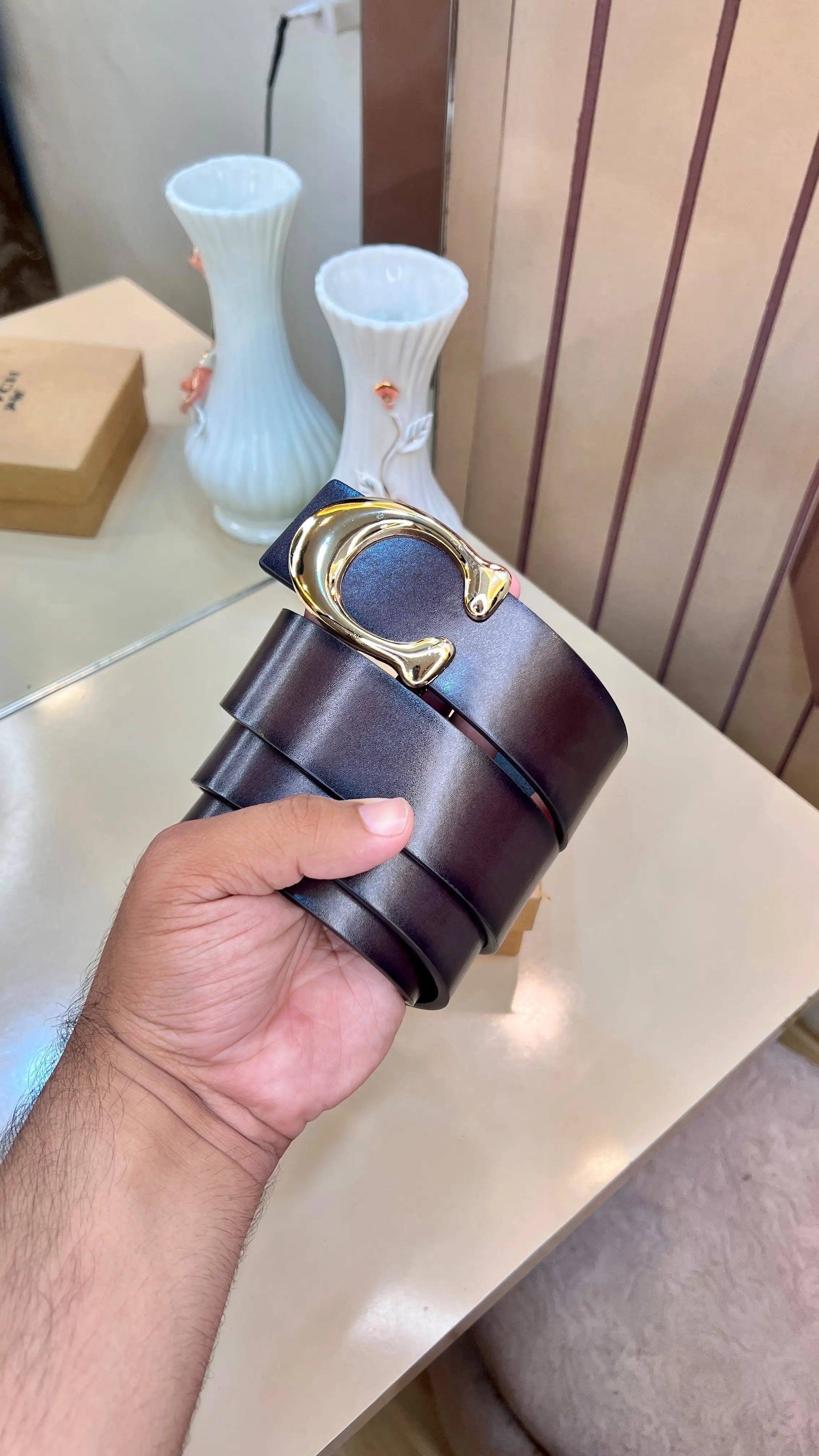 COACH PREMIUM QUALITY IMP LEATHER BELTS WITH OG BOX CH-411 Main image