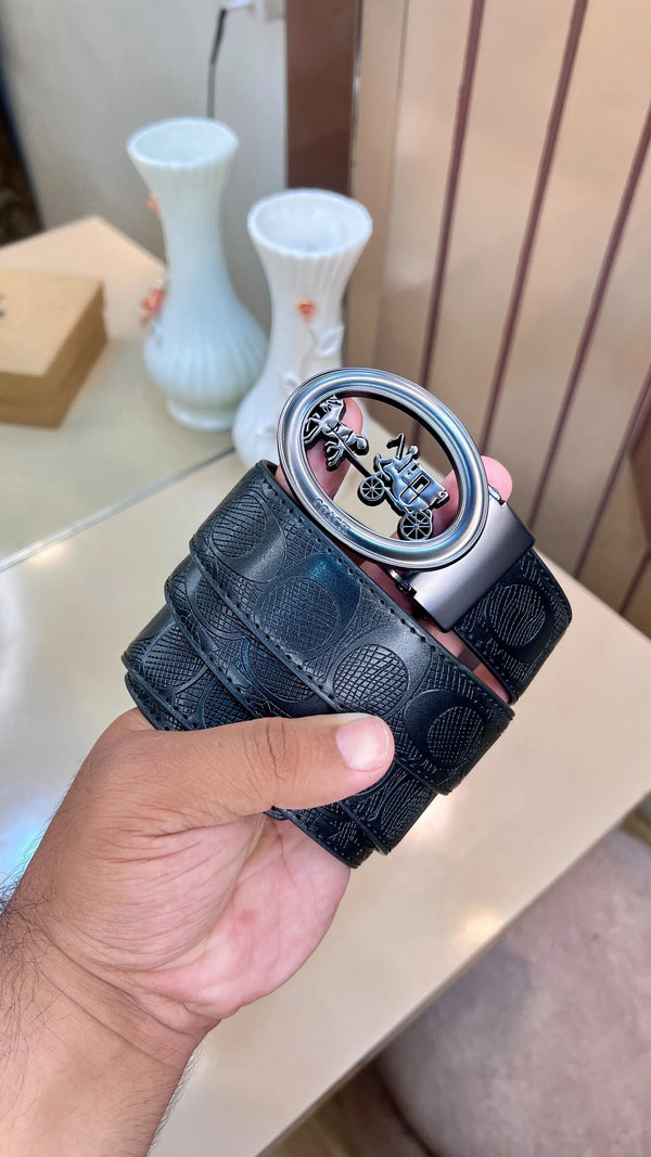 COACH PREMIUM QUALITY IMP EMBOSSED MONOGRAM BELTS WITH OG BOX CH-309